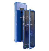 Stuff Certified® Samsung Galaxy Note 9 Magnetic 360 ° Case with Tempered Glass - Full Body Cover Case + Screen Protector Blue