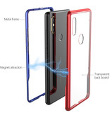 Stuff Certified® Samsung Galaxy A20 Magnetic 360 ° Case with Tempered Glass - Full Body Cover Case + Screen Protector Blue
