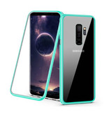 Stuff Certified® Samsung Galaxy A8 2018 Magnetic 360 ° Case with Tempered Glass - Full Body Cover Case + Screen Protector Green