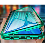 Stuff Certified® Funda Magnética 360 ° con Cristal Templado para Samsung Galaxy A70 - Funda de Cuerpo Entero + Protector de Pantalla Verde