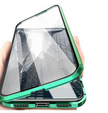Stuff Certified® Custodia magnetica 360 ° per Samsung Galaxy A70 con vetro temperato - Custodia integrale + protezione schermo verde