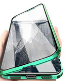 Stuff Certified® Funda Magnética 360 ° con Cristal Templado para Samsung Galaxy Note 10 Plus - Funda de Cuerpo Entero + Protector de Pantalla Verde