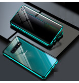 Stuff Certified® Samsung Galaxy Note 9 Magnetische 360 ° Hülle mit gehärtetem Glas - Ganzkörperhülle + Displayschutzgrün