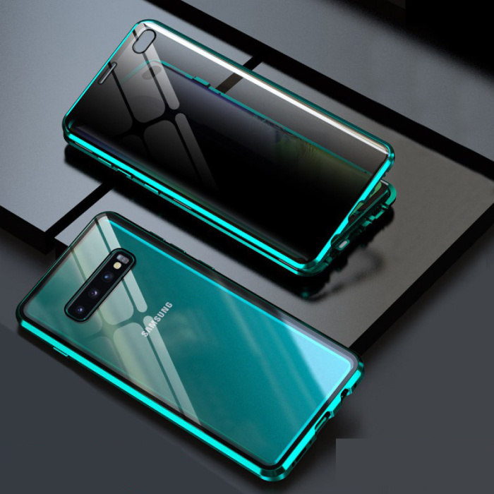 Stuff Certified® Custodia magnetica 360 ° per Samsung Galaxy Note 9 con vetro temperato - Custodia integrale + protezione schermo verde