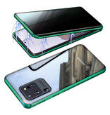 Stuff Certified® Samsung Galaxy S20 Ultra Magnetic 360 ° Case with Tempered Glass - Full Body Cover Case + Screen Protector Green
