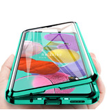 Stuff Certified® Samsung Galaxy S9 Plus Magnetische 360 ° Hülle mit gehärtetem Glas - Ganzkörperhülle + Displayschutzgrün