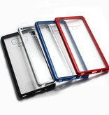 Stuff Certified® Samsung Galaxy Note 8 Magnetische 360 ° Hülle mit gehärtetem Glas - Ganzkörperhülle + Displayschutz Rot