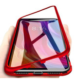 Stuff Certified® Coque Magnétique 360 ° Samsung Galaxy A70 avec Verre Trempé - Coque Intégrale + Protecteur d'écran Rouge