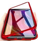 Stuff Certified® Funda Magnética 360 ° con Cristal Templado para Samsung Galaxy Note 10 Plus - Funda de Cuerpo Entero + Protector de Pantalla Rojo