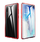 Stuff Certified® Custodia magnetica 360 ° per Samsung Galaxy Note 10 con vetro temperato - Custodia integrale + protezione schermo rossa
