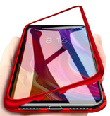Stuff Certified® Samsung Galaxy Note 10 Magnetische 360 ° Hülle mit gehärtetem Glas - Ganzkörperhülle + Displayschutzfolie Rot