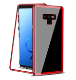 Stuff Certified® Coque Magnétique 360 ° Samsung Galaxy Note 9 avec Verre Trempé - Coque Intégrale + Protecteur d'écran Rouge