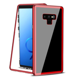 Stuff Certified® Funda Magnética 360 ° con Cristal Templado para Samsung Galaxy Note 9 - Funda de Cuerpo Entero + Protector de Pantalla Rojo