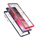 Stuff Certified® Custodia magnetica 360 ° per Samsung Galaxy S10 con vetro temperato - Custodia integrale + protezione schermo rossa