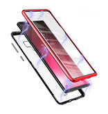 Stuff Certified® Samsung Galaxy S10 Magnetyczne etui 360 ° ze szkłem hartowanym - całe etui + folia ochronna na ekran w kolorze czerwonym