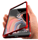 Stuff Certified® Funda Magnética 360 ° con Cristal Templado para Samsung Galaxy S10 - Funda de Cuerpo Entero + Protector de Pantalla Rojo