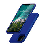 Stuff Certified® iPhone 11 Pro Max Powercase 6200mAh Powerbank-Gehäuse Ladegerät Batterieabdeckung Gehäuse Blau