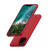 Stuff Certified® Custodia per iPhone 11 Pro Max Powercase 6200mAh Powerbank Custodia con caricabatteria Custodia rossa