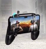 Stuff Certified® Controlador de juegos de teléfono para PUBG / Call of Duty Mobile - Botón de activación y agarre de teléfono inteligente - Joystick Gamepad