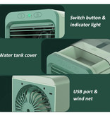 Stuff Certified® Przenośny klimatyzator - chłodzenie wodą - mini wentylator / chłodnica powietrza Zielony