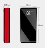 Stuff Certified® Power bank da 80.000 mAh con 4 porte - Torcia incorporata - Caricabatteria esterno per batteria di emergenza Caricabatterie rosso