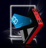 Stuff Certified® Power Bank 80.000 mAh z 4 portami - Wbudowana latarka - Zewnętrzna ładowarka awaryjna Ładowarka Czerwona