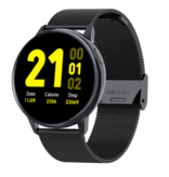 Torntisc Sport Smartwatch Smartband Smartphone Fitness Rastreador de actividad Reloj iOS / Android Negro Acero