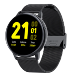 Torntisc Sportowy smartwatch Smartband Smartfon Fitness Activity Tracker Zegarek iOS / Android Czarna stal