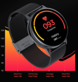 Torntisc Sport Smartwatch Smartband Smartphone Fitness Activity Tracker Horloge iOS / Android Zwart Staal