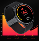 Torntisc Sportowy smartwatch Smartband Smartfon Fitness Activity Tracker Zegarek iOS / Android Czarna stal