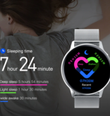 Torntisc Sport Smartwatch Smartband Smartphone Fitness Activity Tracker Horloge iOS / Android Zilver Staal
