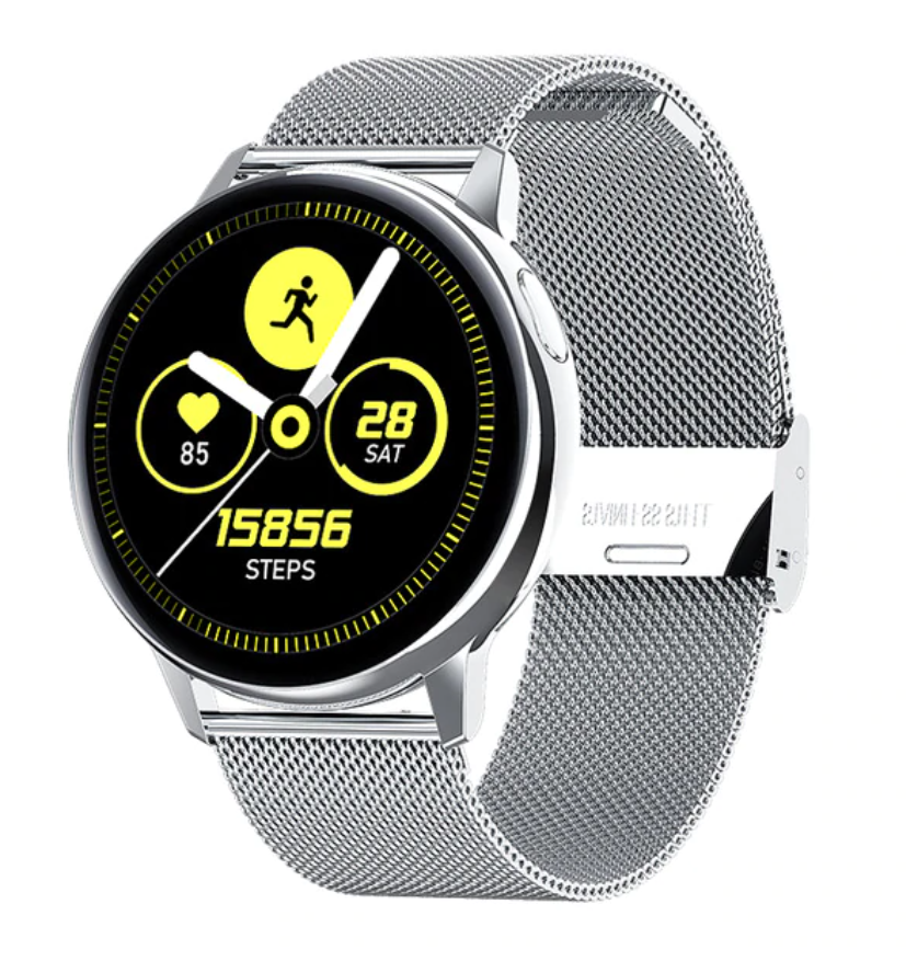 Sport Smartwatch Smartband Smartphone Fitness Rastreador de actividad Reloj iOS / Android Plata Acero