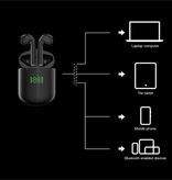 Kusdo Drahtlose Bluetooth-Ohrhörer - True Touch Control-Ohrhörer TWS-Ohrhörer - Qi Wireless Charging - Schwarz