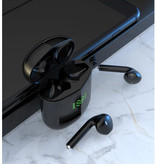 Kusdo Auriculares inalámbricos Bluetooth - Auriculares con control True Touch Auriculares TWS Auriculares - Carga inalámbrica Qi - Negro
