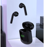 Kusdo Auricolari Bluetooth wireless - Auricolari True Touch Control Auricolari TWS Auricolari - Ricarica wireless Qi - Nero