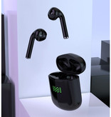 Kusdo Auricolari Bluetooth senza fili - Auricolari True Touch Control Auricolari TWS - Auricolari con ricarica wireless Qi - Argento