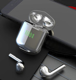 Kusdo Wireless Bluetooth Earphones - True Touch Control Earbuds TWS Earphones - Qi Wireless Charging Earphones - Silver