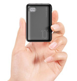 Stuff Certified® 10.000mAh Mini Powerbank mit 2 Ports - Externes Notfall-Akku Ladegerät Ladegerät Schwarz