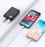 Stuff Certified® Mini power bank 10 000 mAh z 2 portami - Zewnętrzna ładowarka awaryjna Ładowarka baterii Czarna