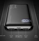 Stuff Certified® 10,000mAh Mini Power Bank with 2 Ports - External Emergency Battery Battery Charger Charger Black