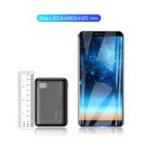 Stuff Certified® 10.000mAh Mini Powerbank mit 2 Ports - Externes Notfall-Akku Ladegerät Ladegerät Schwarz