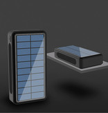 Stuff Certified® Banco de energía solar inalámbrico Qi con 4 puertos 80.000mAh - Linterna incorporada - Cargador de batería de emergencia externo Cargador Sun Black