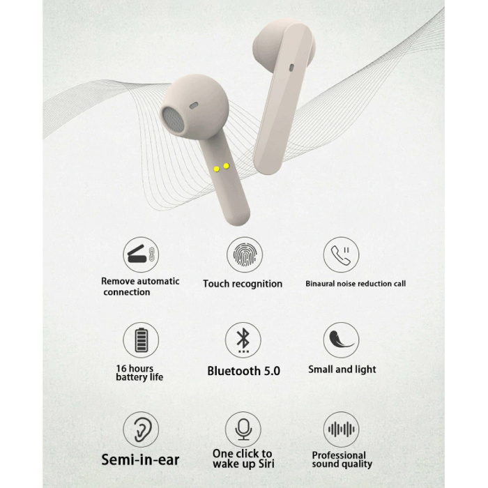 Auriculares inalámbricos A520 - Auriculares TWS con control táctil  verdadero Auriculares Bluetooth 5.3 Rosa