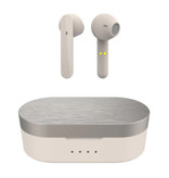 Brightside T12 Draadloze Oortjes - Smart Touch Control TWS Oordopjes Bluetooth 5.0  Wireless Buds Oortelefoon Beige