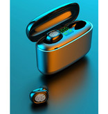 Stuff Certified® Écouteurs sans fil TWS avec Powerbank 3500mAh - Contrôle tactile intelligent Bluetooth 5.0 Écouteurs intra-auriculaires sans fil Écouteurs Écouteurs Noir