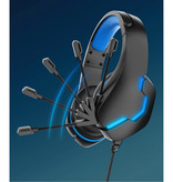Yulass Stereo-Gaming-Kopfhörer für Playstation 4 und 5 / Xbox / PC - Headset-Kopfhörer mit Mikrofonrot