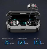 H & A F9 TWS Auriculares inalámbricos con control táctil inteligente Bluetooth 5,0 Auriculares inalámbricos Auriculares 2000mAh Powerbank