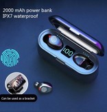 H & A F9 TWS Bezprzewodowe słuchawki Smart Touch Control Słuchawki douszne Bluetooth 5.0 Słuchawki bezprzewodowe Słuchawki douszne Powerbank 2000 mAh