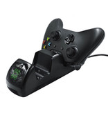 mimd Ladestation für Xbox One X / S Ladestation für Controller - Dual-Ladestation mit 2x wiederaufladbarem Akku