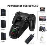 Dobe Ladestation für PlayStation 4 Ladestation für Controller - Dual Charging Station